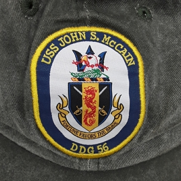 USS John McCain DDG 56 Hat Navy Ship Cap Military Veteran Embroidered Unisex - Picture 2 of 6